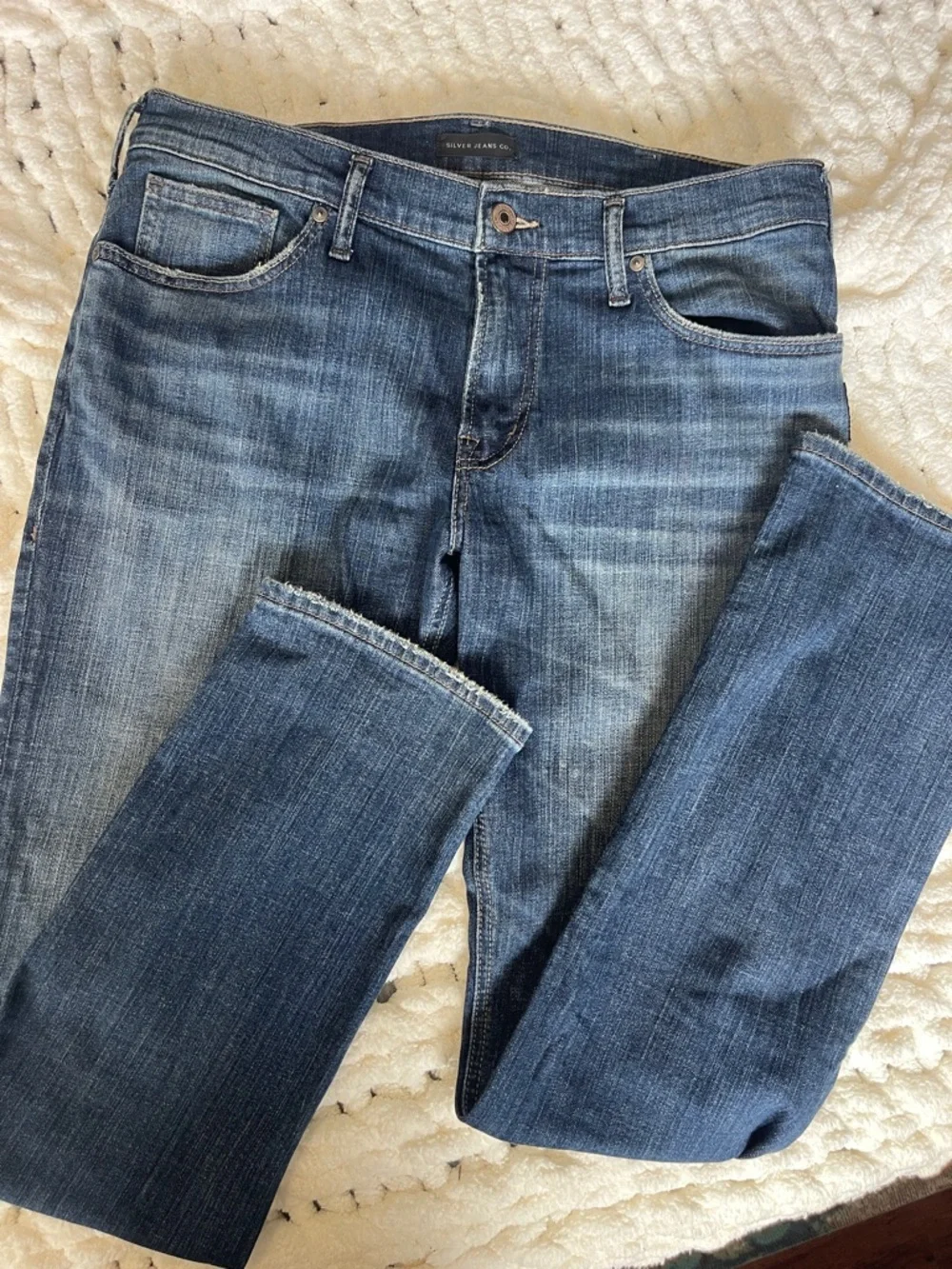 Silver Jeans Men’s W33/L34 Straight-Leg Jeans in Faded Blue - Picture 2 of 3